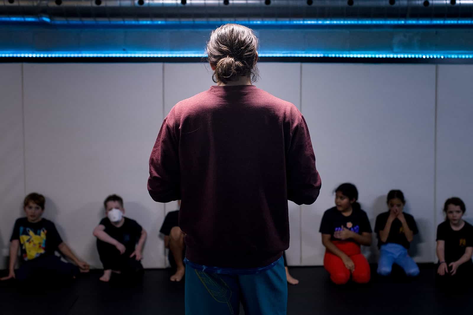 Freestyle Dojo instructor teaching young bjj students in Toronto