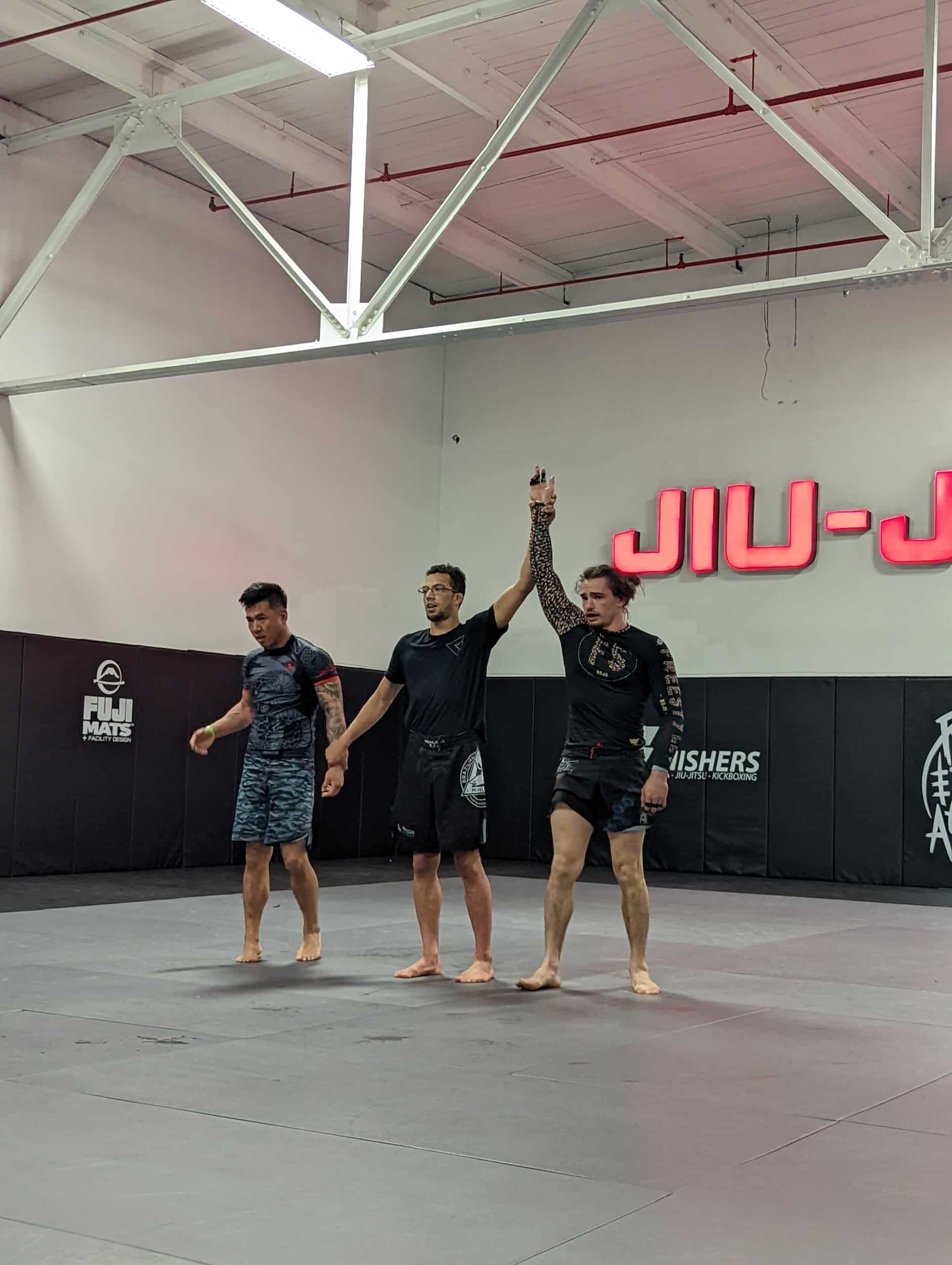 Freestyle Dojo bjj students sparring in class in Toronto